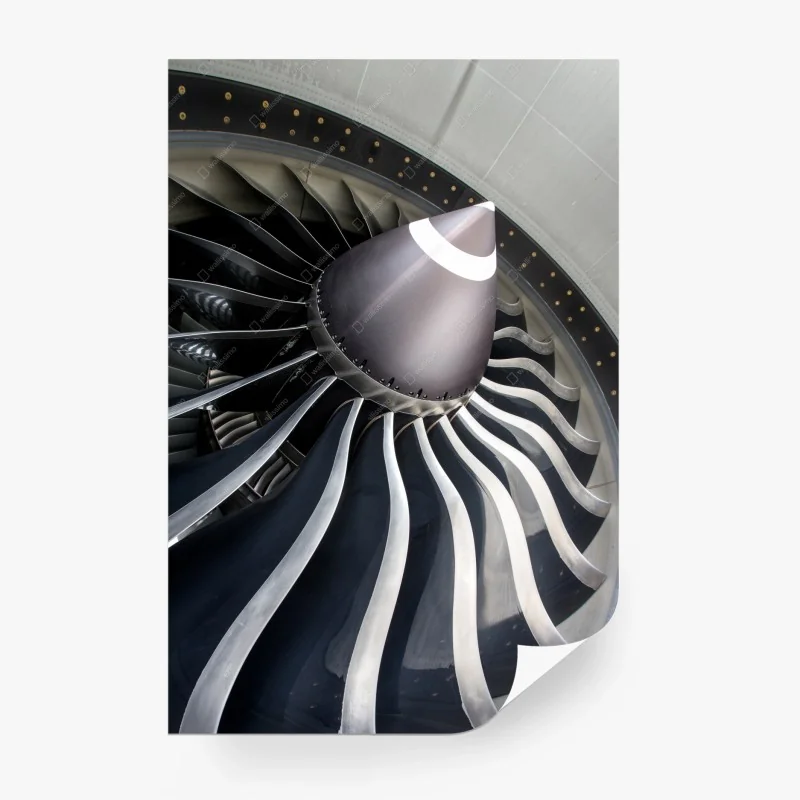 Carta da parati potenza e precisione: dettaglio di motore a reazione