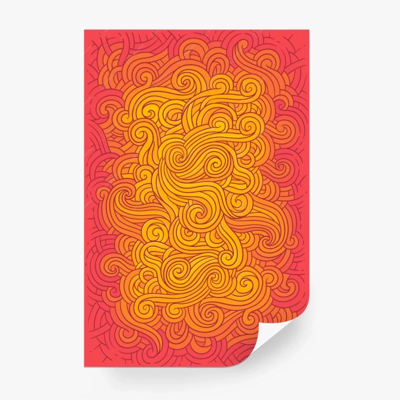 Carta da parati vortici solari ornamentali