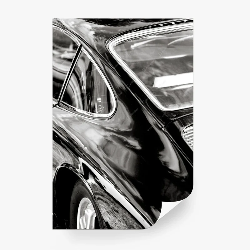 Carta da parati eleganza vintage: linee di carrozzeria classica