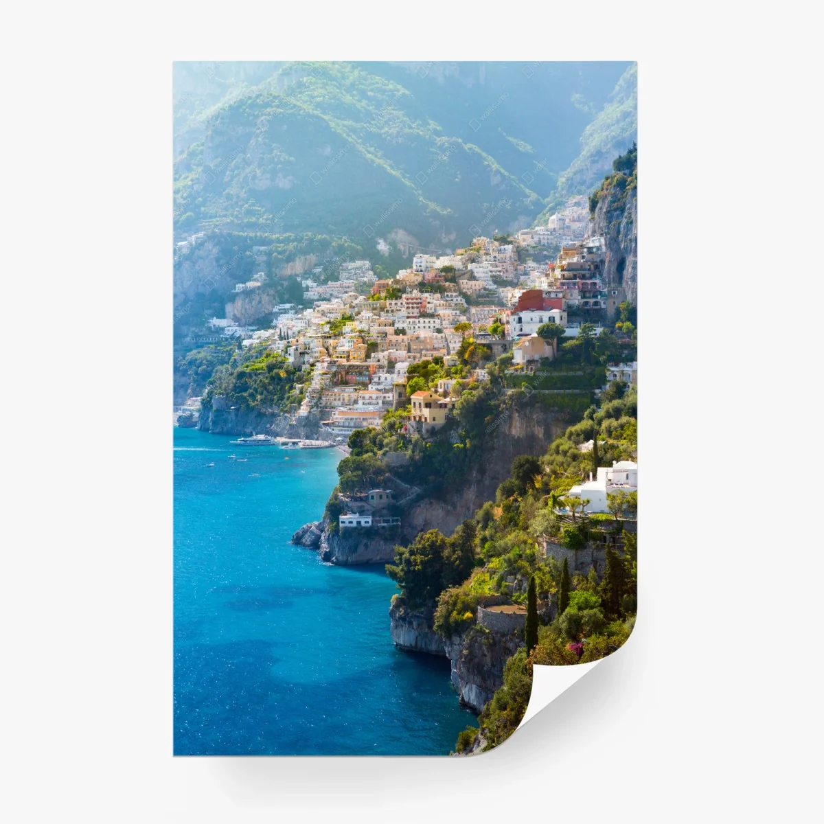 Carta da parati panorama di Positano sulla Costiera Amalfitana • Wallissimo® Carta da parati panorama di Positano sulla Costiera Amalfitana • Wallissimo®