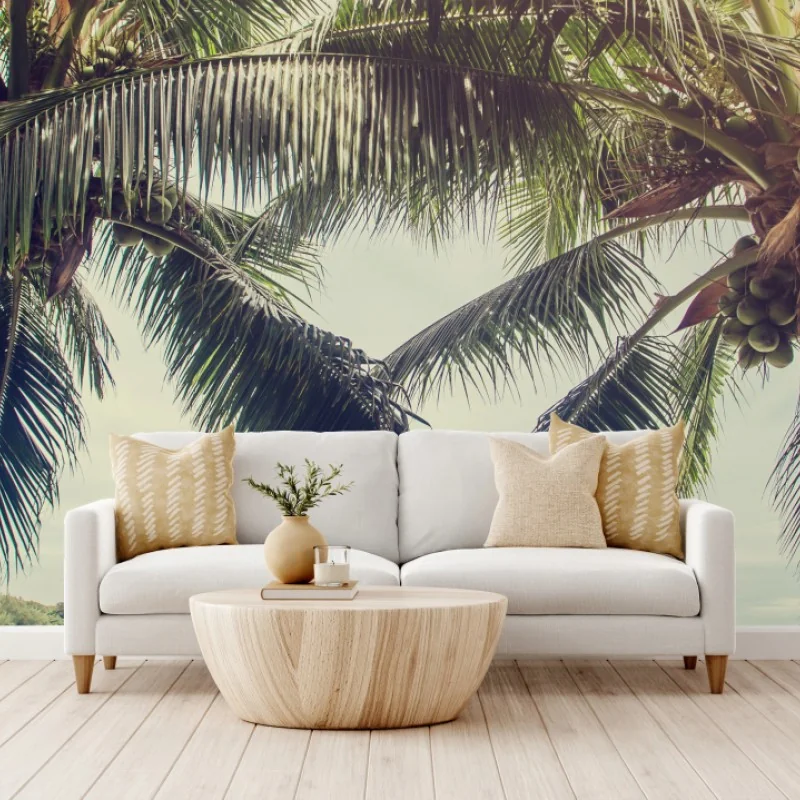 Carta da parati sogno tropicale palme e mare turchese