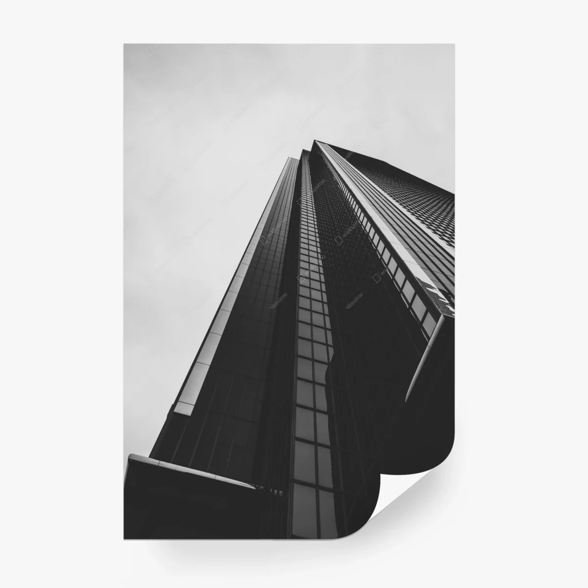 Carta da parati prospettiva verticale di un grattacielo moderno • Wallissimo® Carta da parati prospettiva verticale di un grattacielo moderno • Wallissimo®