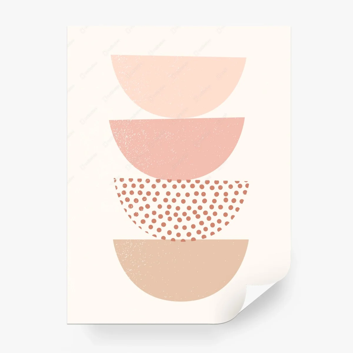 Carta da parati semicerchi pastello impilati • Wallissimo® Carta da parati semicerchi pastello impilati • Wallissimo®