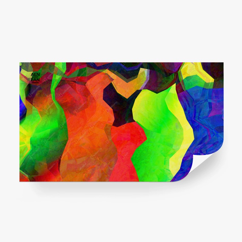 Carta da parati esplosione astratta di colori e forme