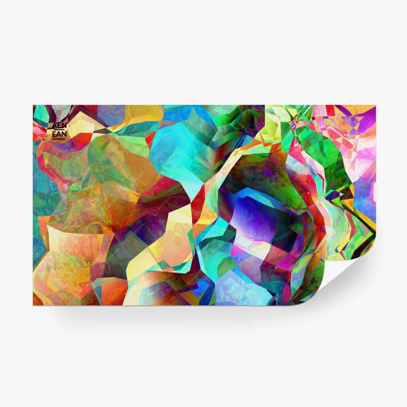 Carta da parati esplosione geometrica di colori