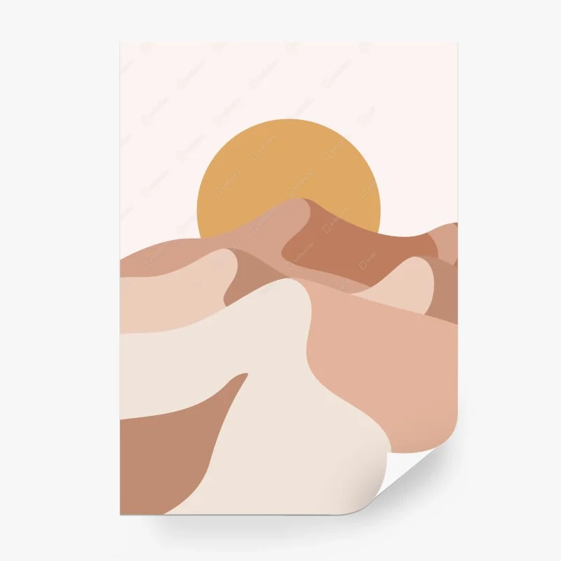 Carta da parati tramonto sulle dune astratte