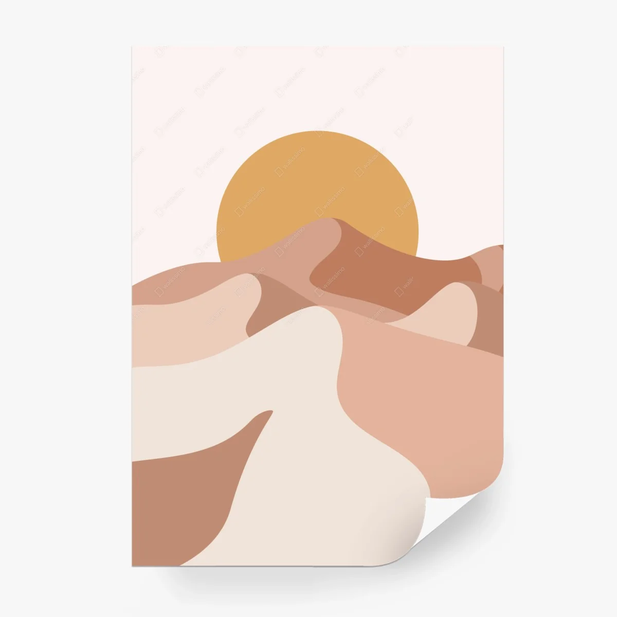 Carta da parati tramonto sulle dune astratte • Wallissimo®