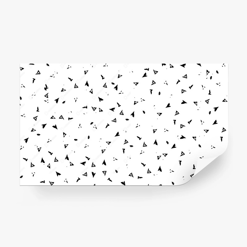 Carta da parati motivo triangolare astratto in bianco e nero