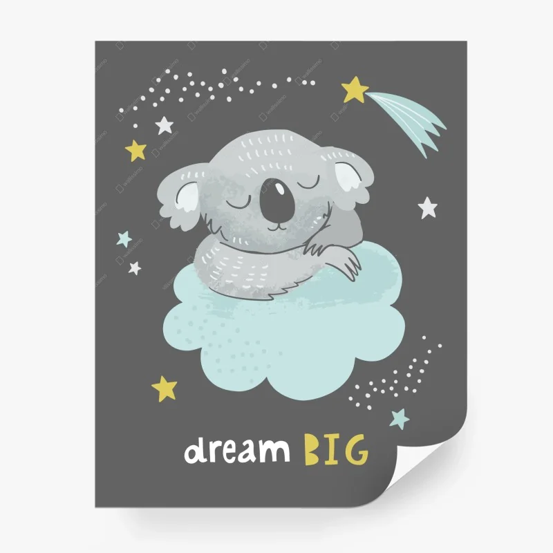 Carta da parati koala sognante su nuvola