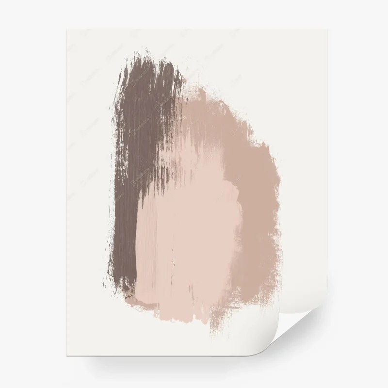 Carta da parati pennellate morbide in toni neutri