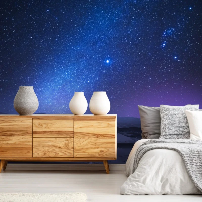 Carta da parati notte stellata nel deserto