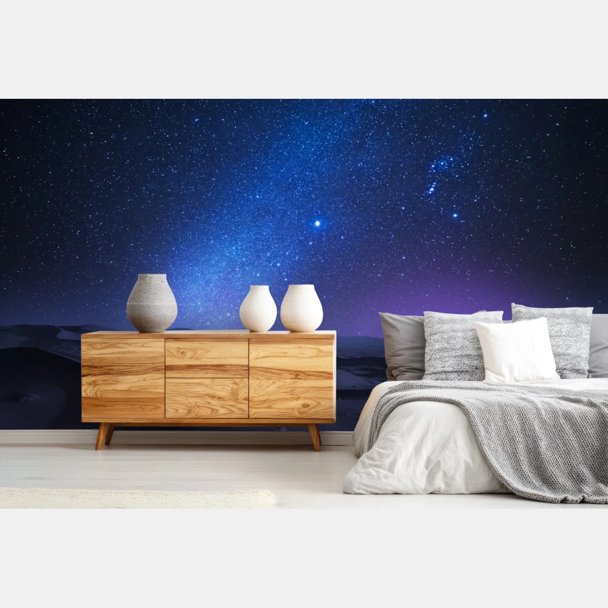 Carta da parati notte stellata nel deserto • Wallissimo® Carta da parati notte stellata nel deserto • Wallissimo®