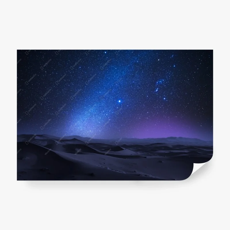 Carta da parati notte stellata nel deserto