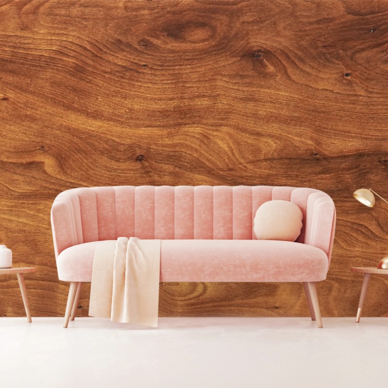 Carta da parati texture di legno caldo con venature decorative
