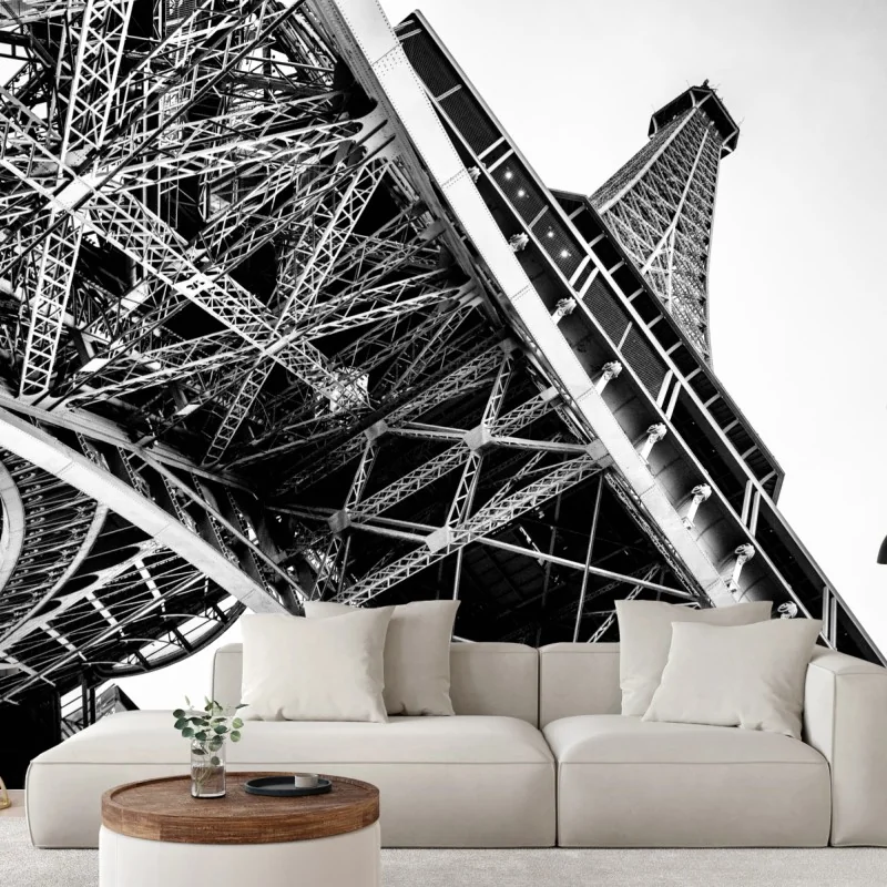 Carta da parati prospettiva architettonica della Torre Eiffel