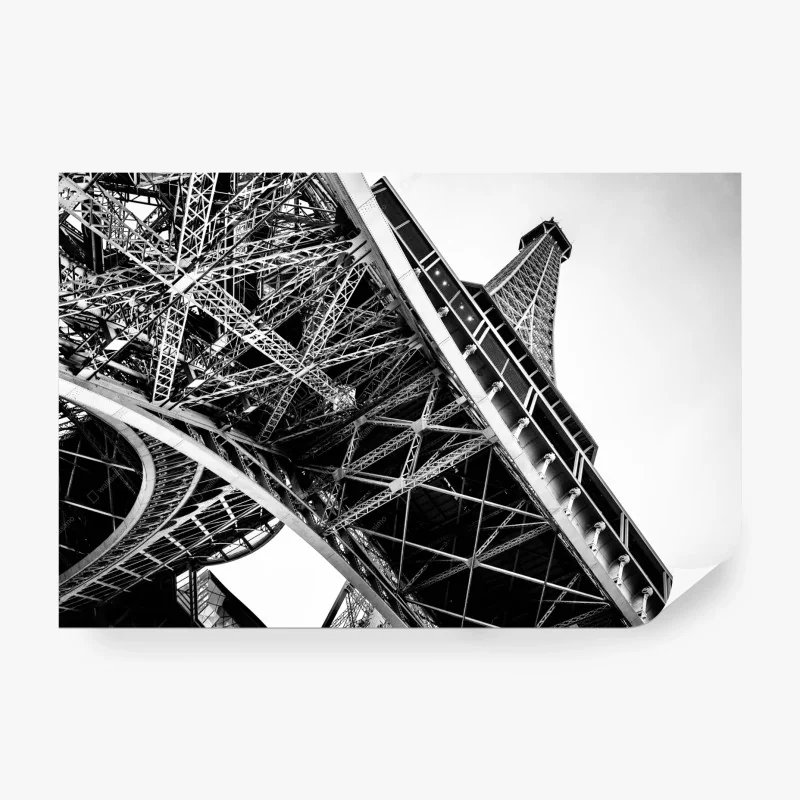Carta da parati prospettiva architettonica della Torre Eiffel