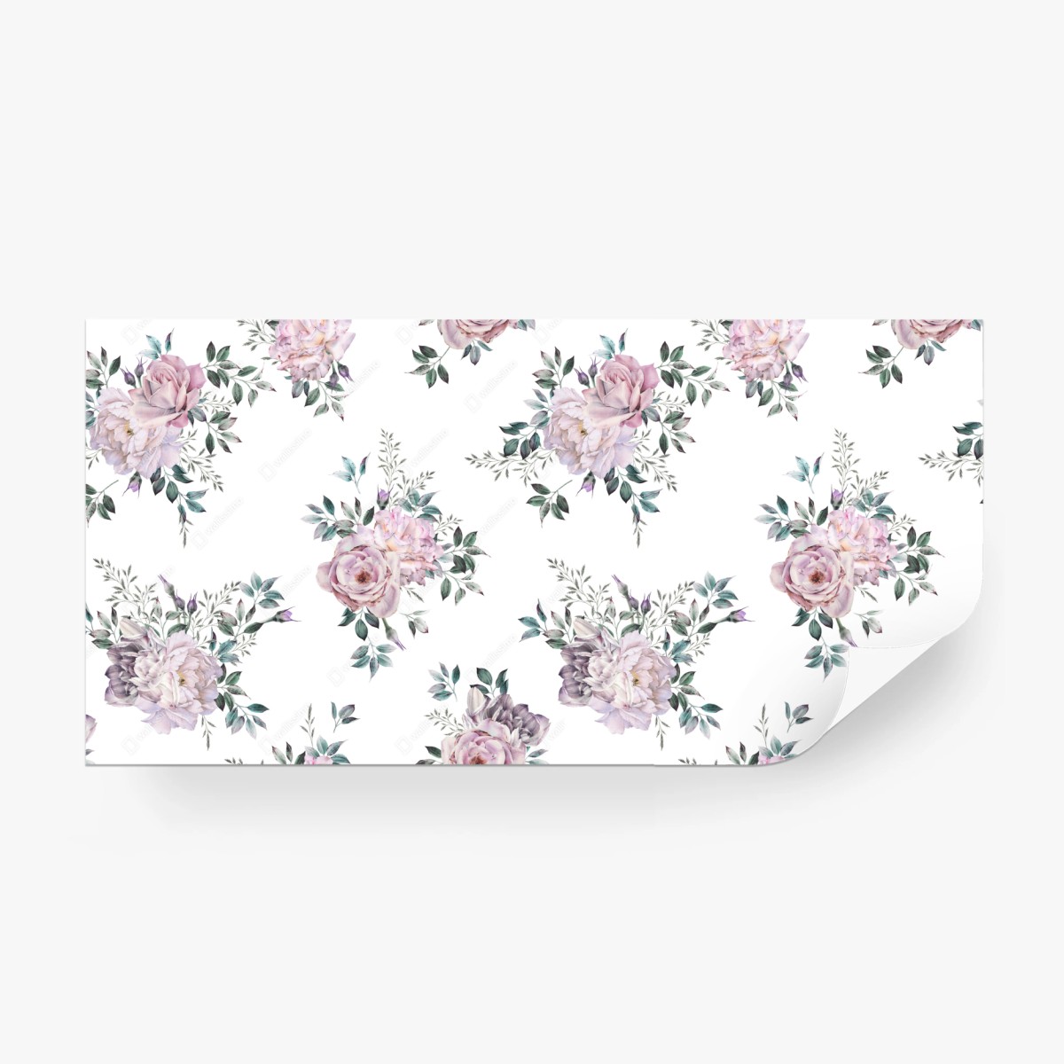 Carta da parati motivo floreale acquerellato romantico • Wallissimo®