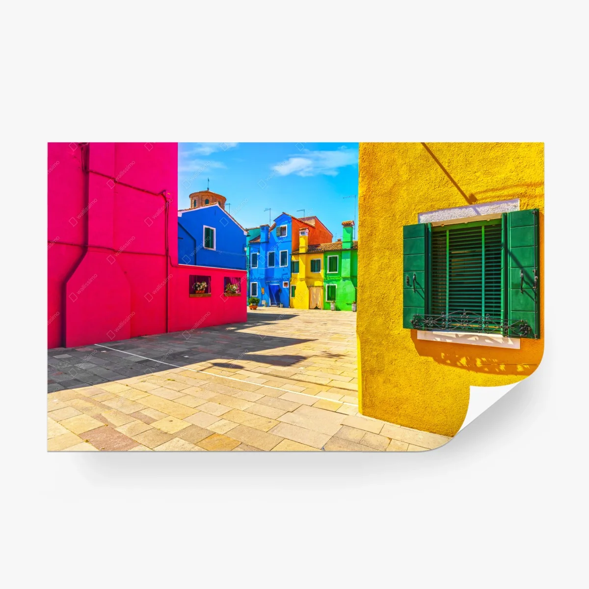 Carta da parati scorcio colorato di Burano • Wallissimo® Carta da parati scorcio colorato di Burano • Wallissimo®