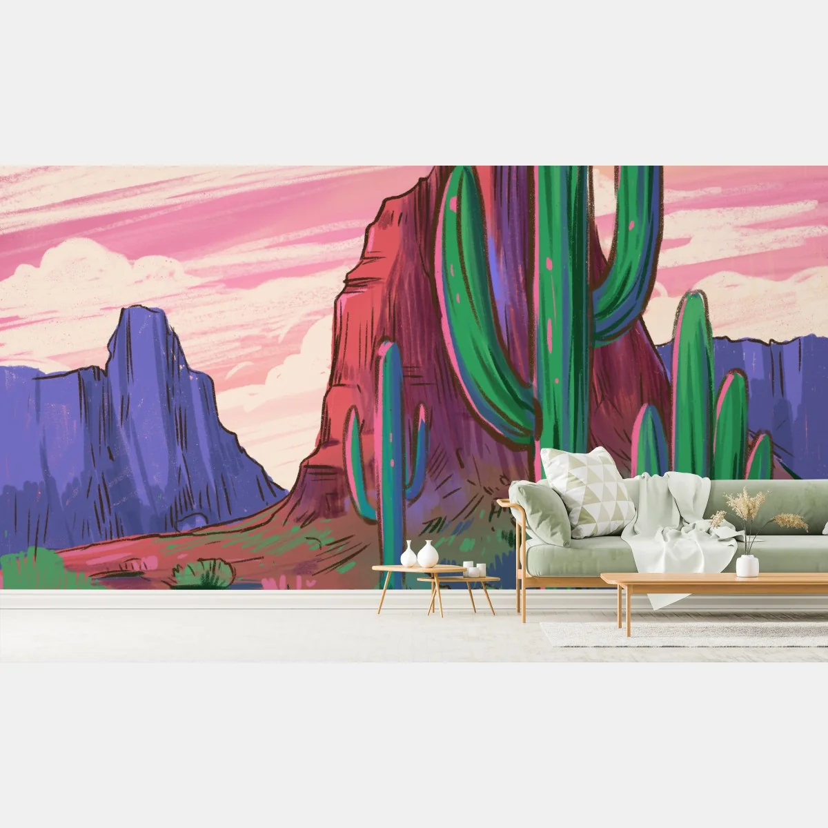 Carta da parati tramonto nel deserto dell'Arizona • Wallissimo® Carta da parati tramonto nel deserto dell'Arizona • Wallissimo®