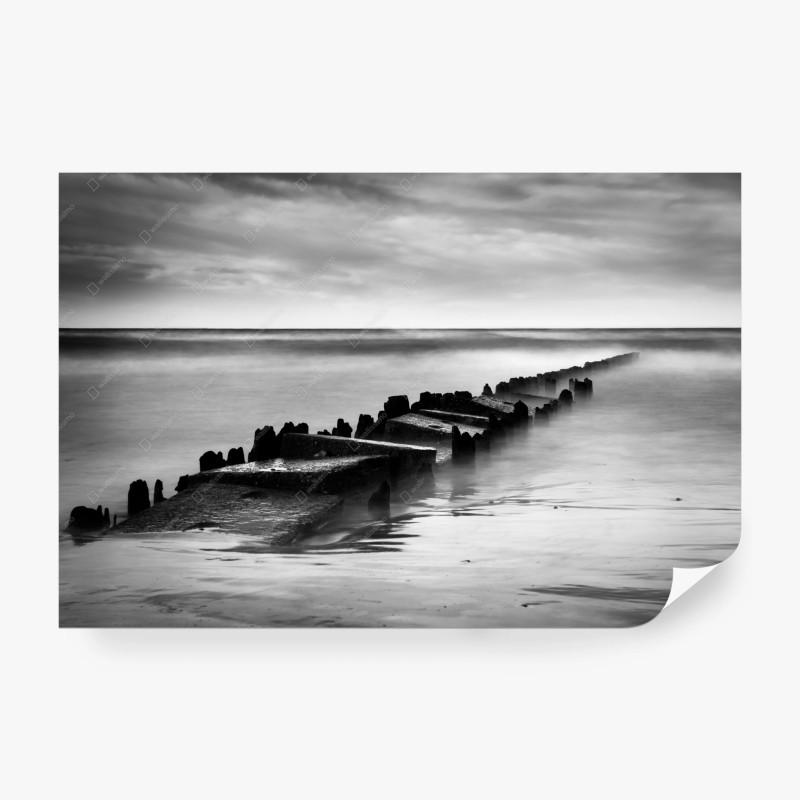 Carta da parati silenzio del molo sul Mare Baltico