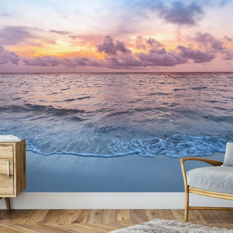 Carta da parati tramonto pastello sul mare