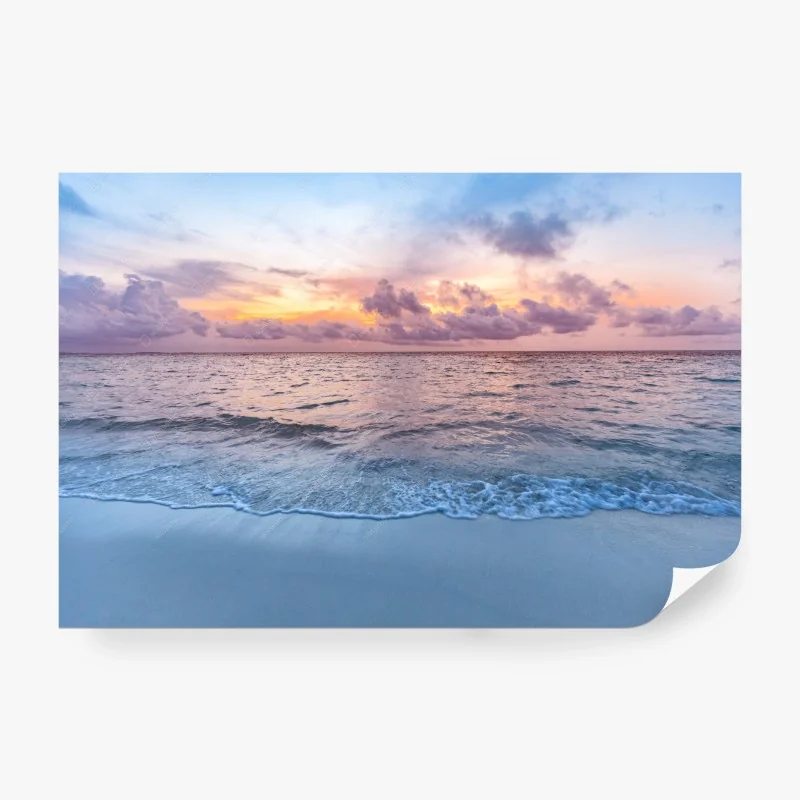 Carta da parati tramonto pastello sul mare