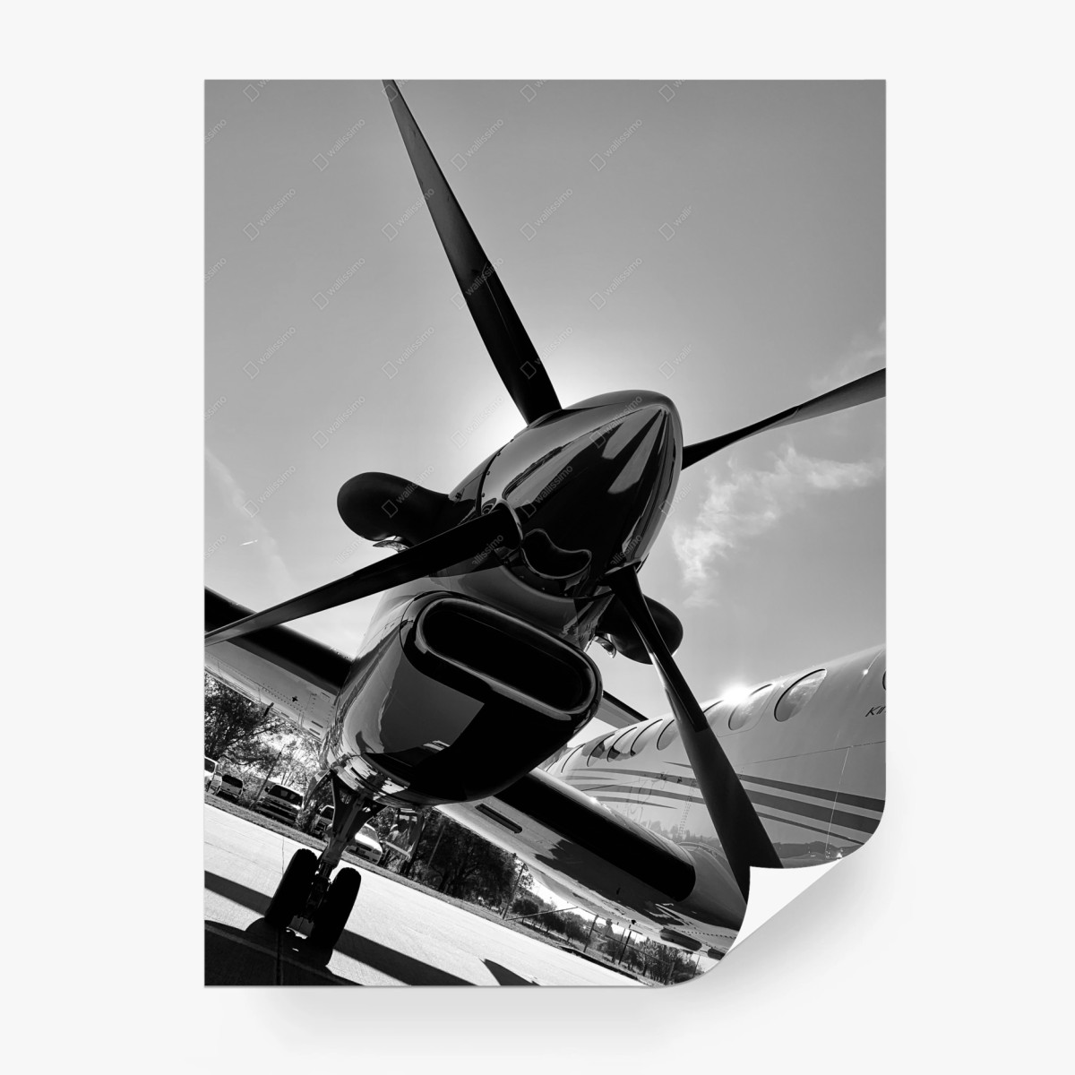Carta da parati primo piano dinamico dell'elica di un aereo • Wallissimo® Carta da parati primo piano dinamico dell'elica di un aereo • Wallissimo®