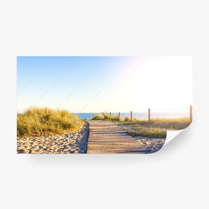 Carta da parati sentiero di legno verso il mare