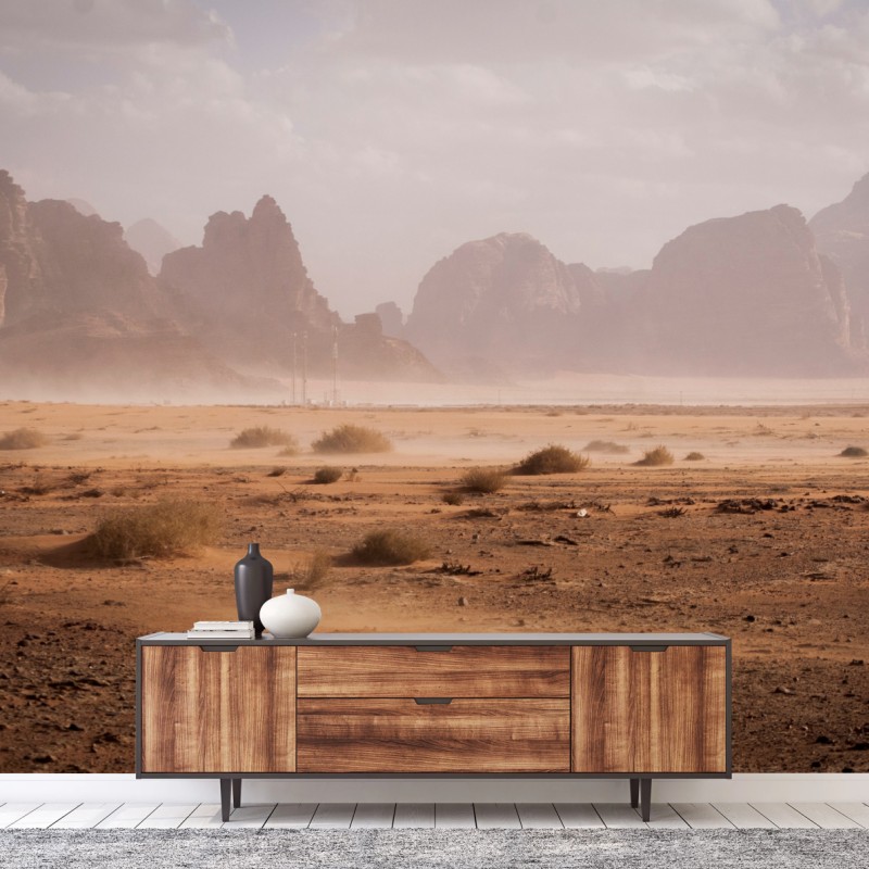 Carta da parati orizzonti di sabbia e roccia