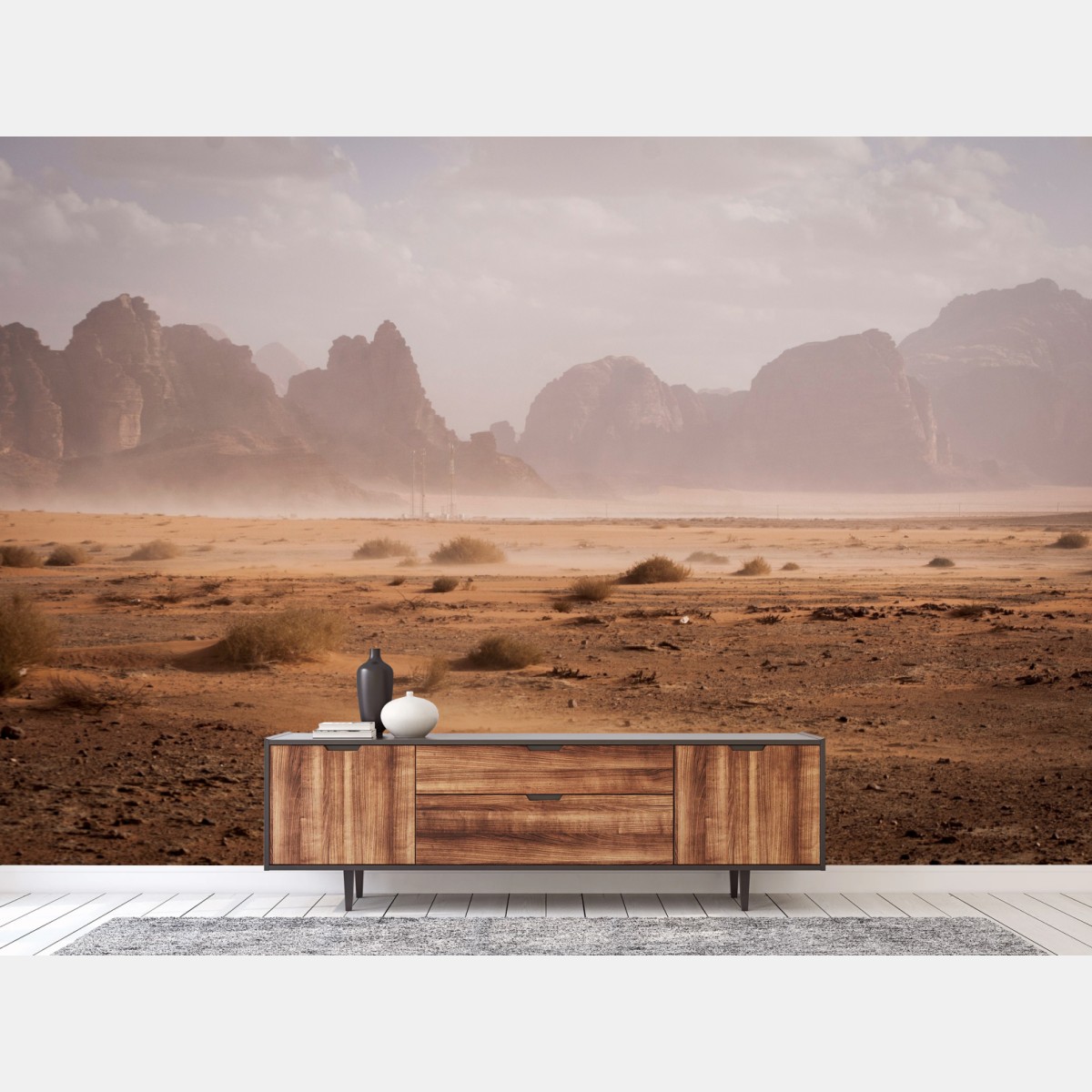 Carta da parati orizzonti di sabbia e roccia • Wallissimo®