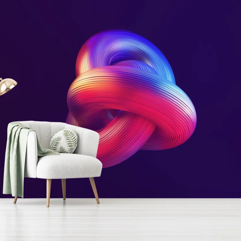 Carta da parati intreccio fluido cromatico