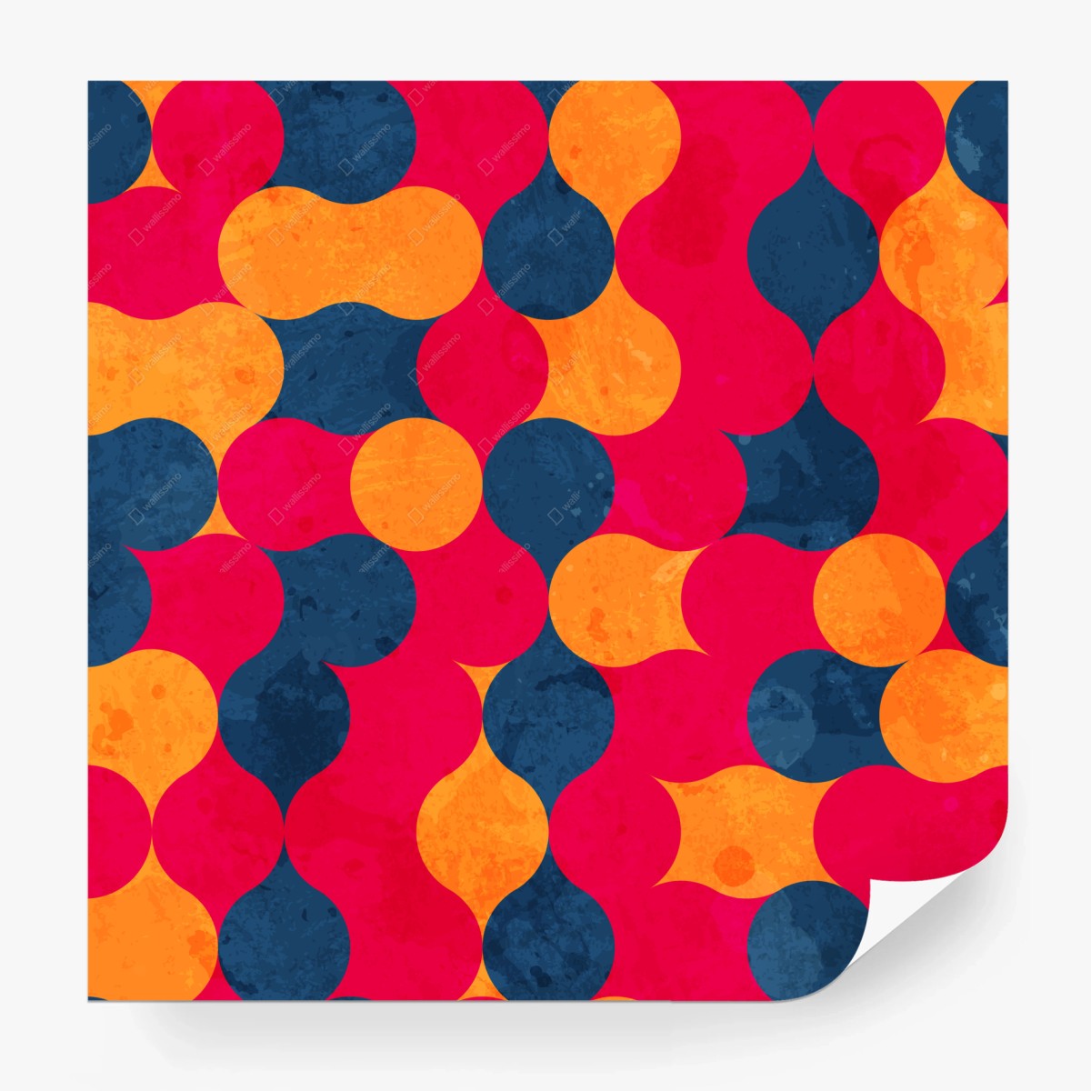Carta da parati motivo geometrico pop dai colori vivaci • Wallissimo®