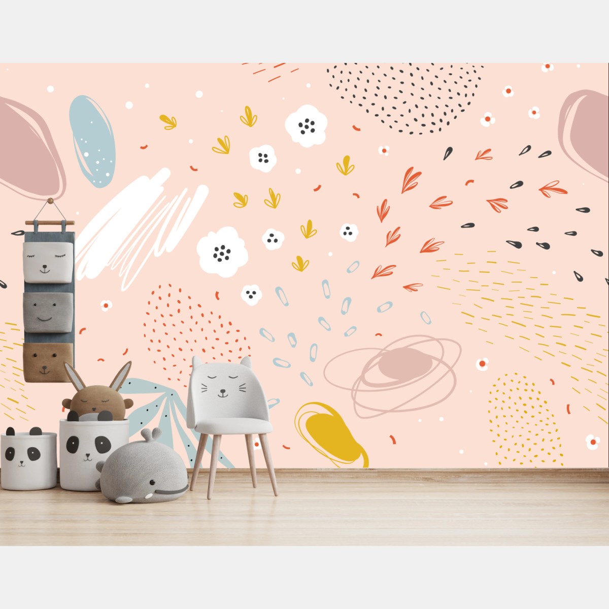 Carta da parati motivo floreale pastello per pareti • Wallissimo® Carta da parati motivo floreale pastello per pareti • Wallissimo®