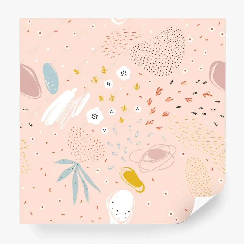 Carta da parati motivo floreale pastello per pareti