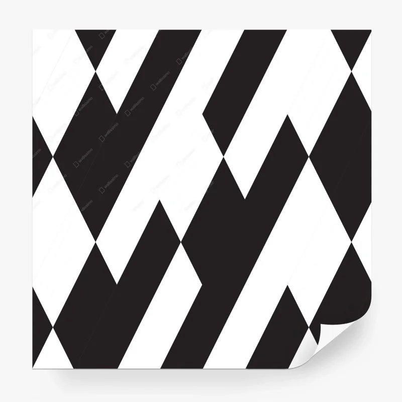 Carta da parati motivo geometrico ottico in bianco e nero