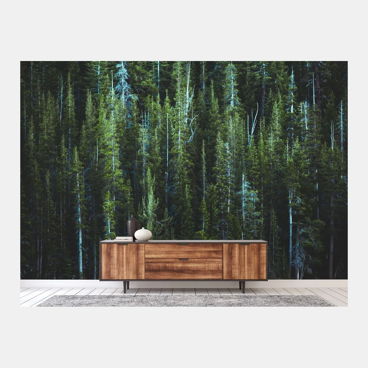 Carta da parati lago turchese e foresta incantata • Wallissimo® Carta da parati lago turchese e foresta incantata • Wallissimo®