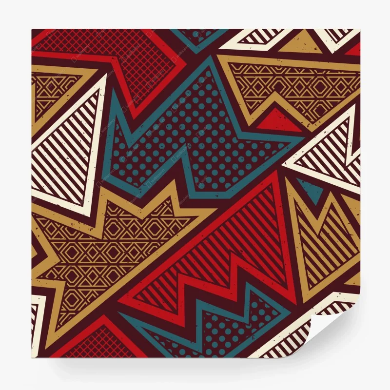 Carta da parati motivo geometrico tribale a stelle