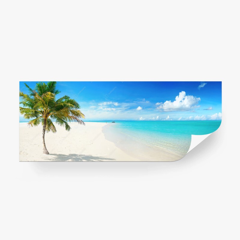 Carta da parati oasi tropicale spiaggia di sabbia bianca • Wallissimo® Carta da parati oasi tropicale spiaggia di sabbia bianca • Wallissimo®