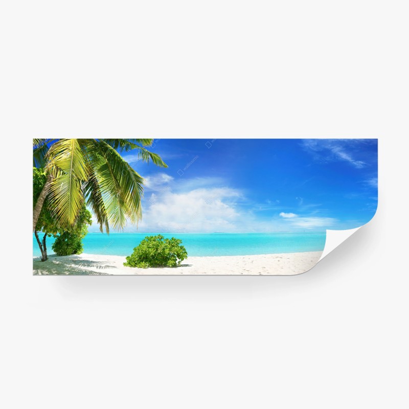 Carta da parati spiaggia tropicale delle Maldive