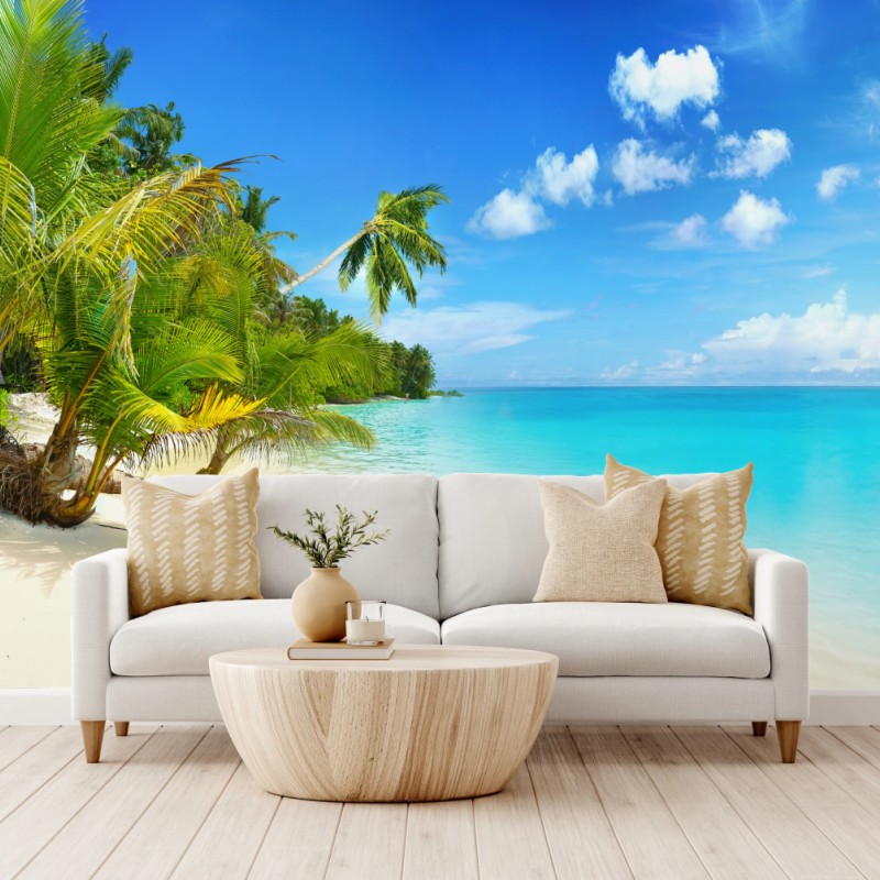 Carta da parati paesaggio paradisiaco delle Maldive • Wallissimo® Carta da parati paesaggio paradisiaco delle Maldive • Wallissimo®
