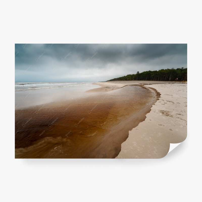 Carta da parati paesaggio costiero dal sapore malinconico