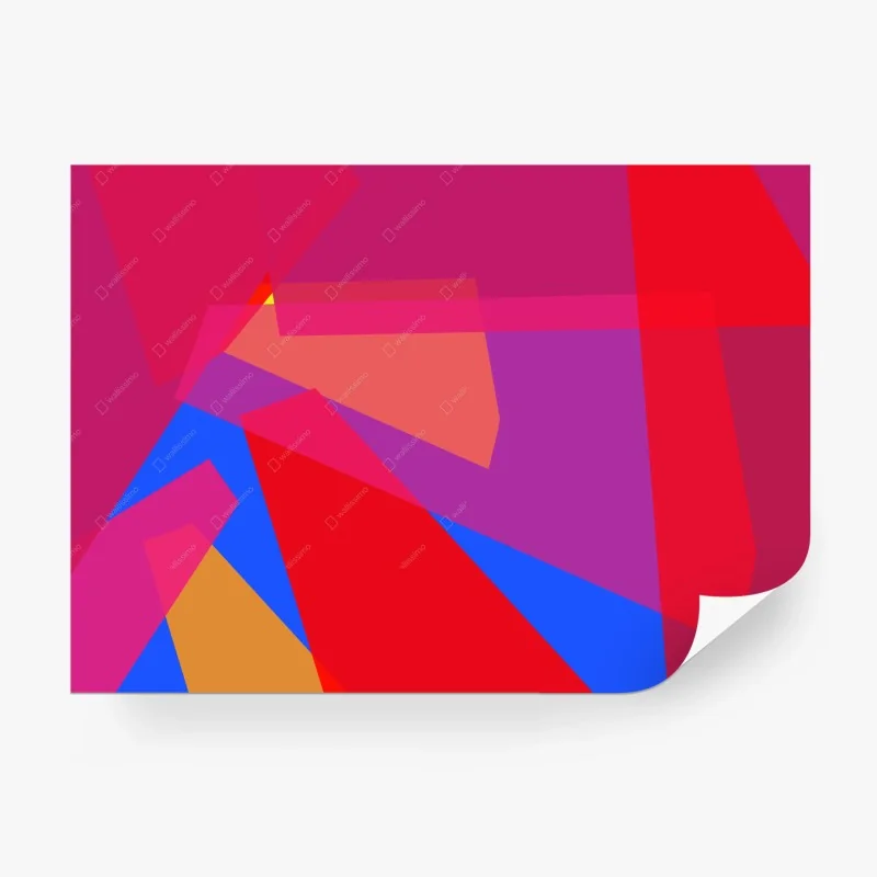 Carta da parati composizione geometrica vibrante