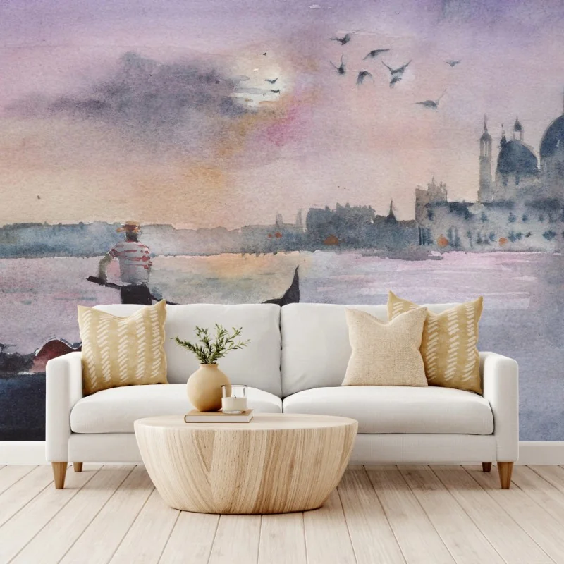 Carta da parati tramonto romantico a Venezia