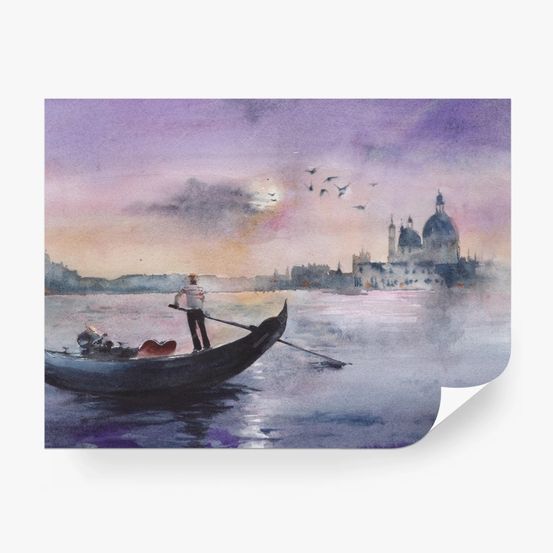 Carta da parati tramonto romantico a Venezia