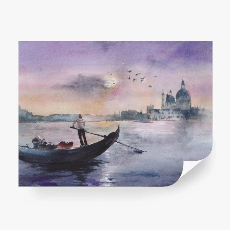 Carta da parati tramonto romantico a Venezia