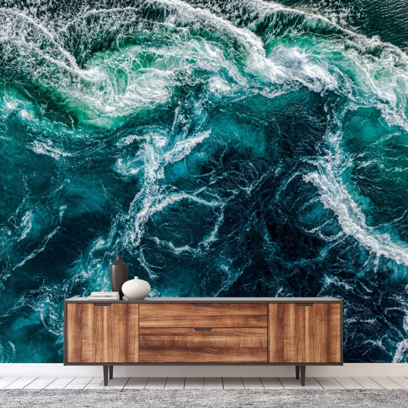 Carta da parati vortici di Saltstraumen: danza delle acque