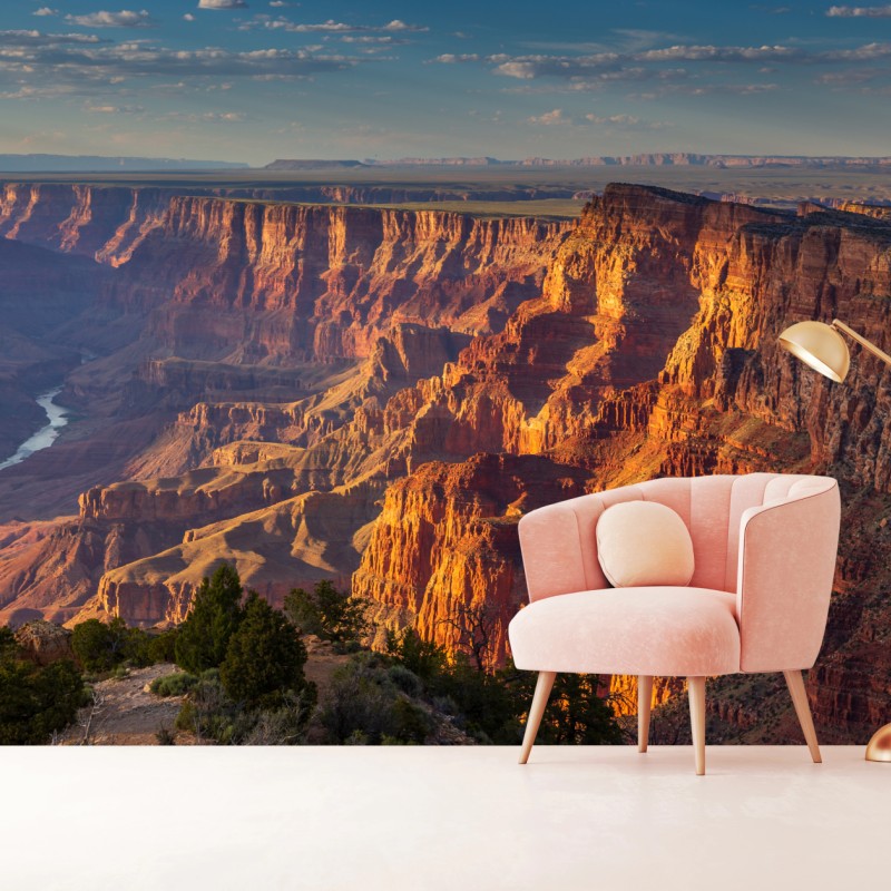 Carta da parati tramonto sul Grand Canyon: luce dorata