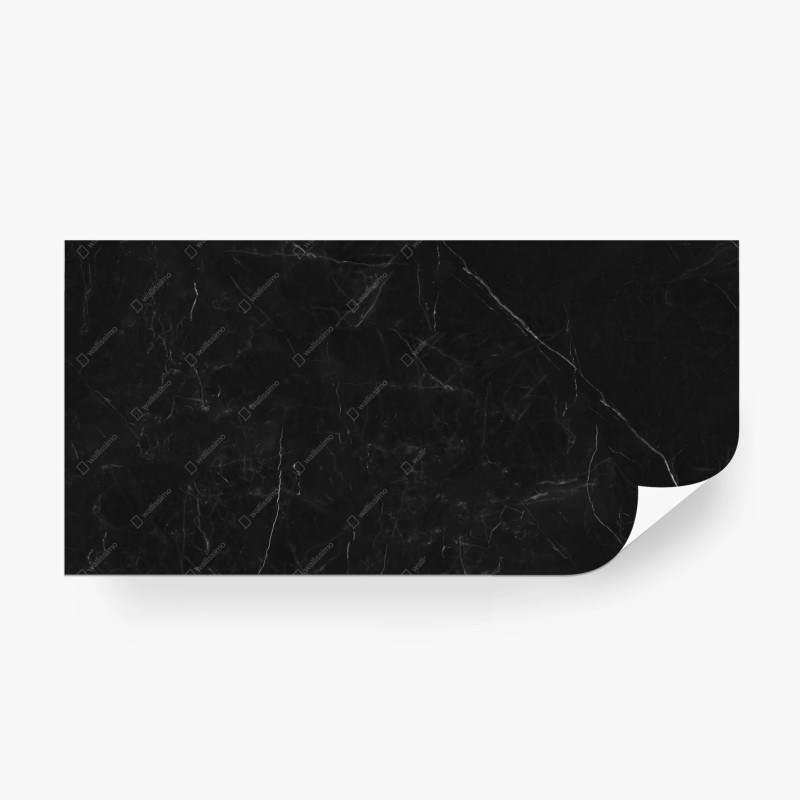Carta da parati eleganza in marmo nero venato