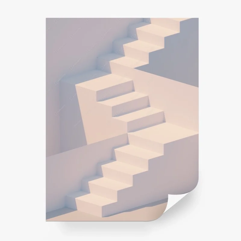 Carta da parati scalinata geometrica minimalista