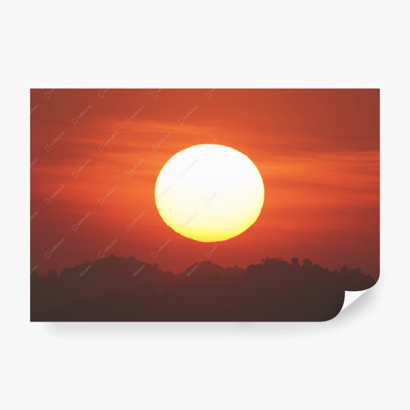 Carta da parati tramonto infuocato
